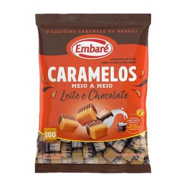 Imagem de Bala Caramelos meio a meio leite e chocolate 660g Embaré (Ref. 50071)