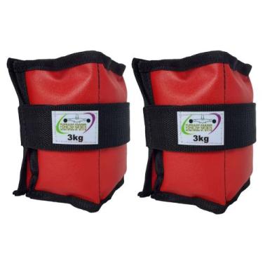 Imagem de Caneleira / Tornozeleira Profissional 2 KG - Exercise Sports, Vermelho