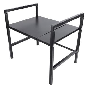 Imagem de Rack de Forno de Micro-ondas Ajustável, Prateleira de Aço Carbono Expansível de 2 Camadas de 15,7-25,2 Polegadas, Suporte de Micro-ondas Com Capacidade de 100 Lb, Utensílios de