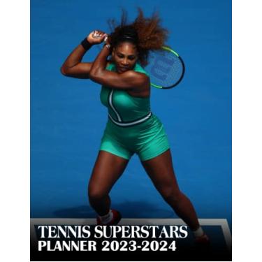 Imagem de TENNIS SUPERSTARS Monthly Planner 2023-2024: TENNIS SUPERSTARS Weekly And Monthly Planner, Daily 2023-2024 Large Planner For Men Husband Dad Boy, Christmas Gifts For Student Teacher