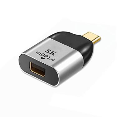 Imagem de xiwai Adaptador conversor tipo C para Mini DP Displayport USB-C 8K 4K 2K 60hz para tablet, telefone e laptop