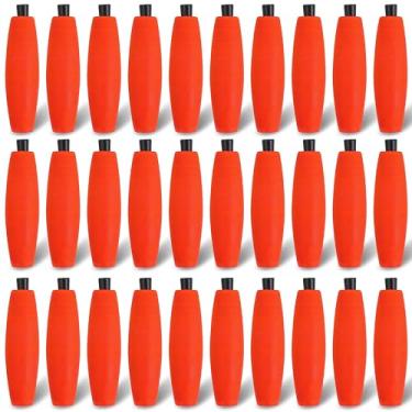 Imagem de SILANON Boias de pesca flutuantes de espuma, boias de pesca de charuto, boias de peixe-gato, boias deslizantes, boias de cortiça com plugue de tubulação para peixe-gato, pesca em água doce e salgada