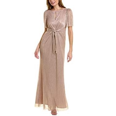 Imagem de Adrianna Papell Vestido feminino sereia plissado Stardust, Blush, 40