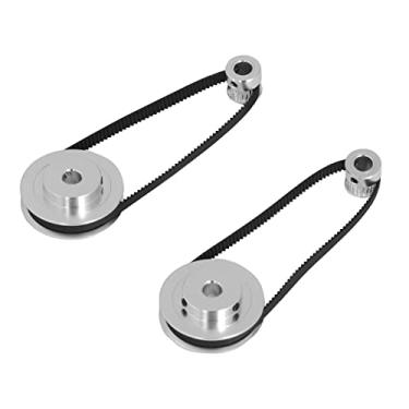 Imagem de Pouloe 60 Dents 2Gt 8 Mm Conjunto de Polia Dentada 20 Dentes 60 Dentes Roda Síncrona de Alumínio Com 280 Mm de Comprimento 6 Mm de Largura Correia Dentada para Impressora 3D