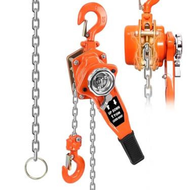 Imagem de MTAW XEK 2200Lbs, Corrente Come Along 10Ft, Talha De Corrente 1 Ton, Elevador 3M Manual Catraca Extrator De Corrente Talha Com 2 Ganchos Resistente Para Garagens, Edifícios,