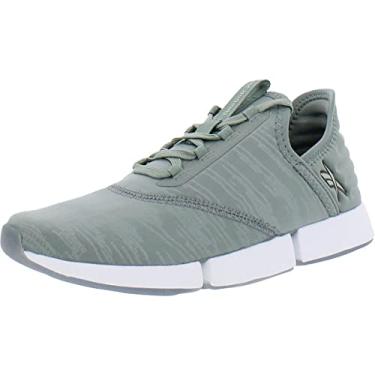 Imagem de Reebok Tênis de caminhada feminino Dailyfit, Harmonia verde/branco/cinza metálico, 6
