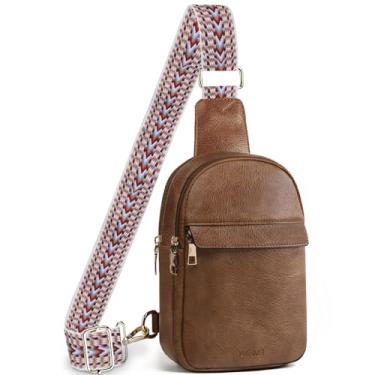 Imagem de Bolsa tiracolo pequena para mulheres na moda, bolsa transversal de couro vegano macio, pochete para viagens, Marrom