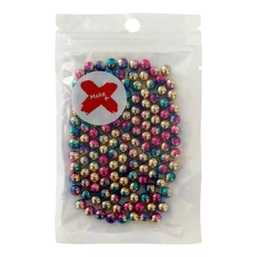 Imagem de Pedras Decorativas Perolas Coloridas 6mm 17 g - Redelease
