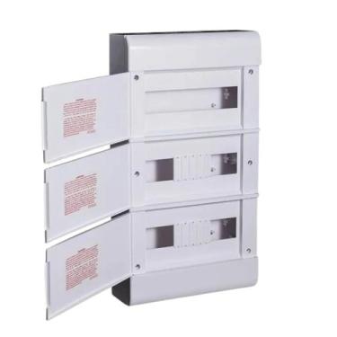 Imagem de Quadro de distribuicao sobrepor tampa branca 36 minidisjuntores - stec