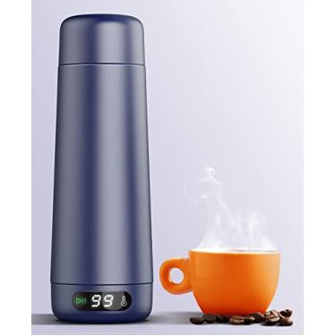 Imagem de Chaleira de viagem, chaleira elétrica portátil de dupla tensão 110-130V 220-240V pequena caldeira de água inteligente para chá e café, aço inoxidável 316, controle de temperatura 6 e visor LCD, para