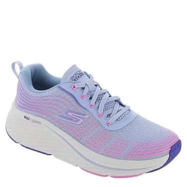 Imagem de Skechers Max Cushion Elite 2.0 feminino, Azul claro/rosa, 6.5 Wide