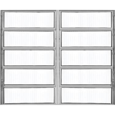 Imagem de Basculante duplo 1,00 x 2,00 alumínio brilhante - Alfa Esquadrias, Úni