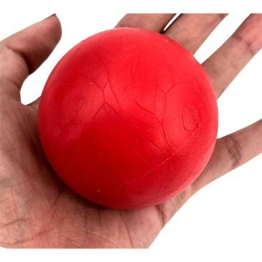 Imagem de Brinquedo Cachorro Bolinha Maciça E Lisa 60mm - BrinqPet,  Vermelho