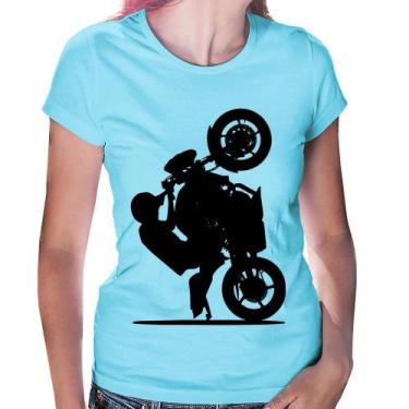 Imagem de Baby Look Moto Grau XJ6 - Foca na Moda, Azul bebê, GG