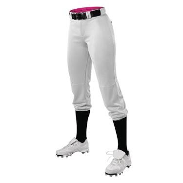Imagem de Calça Alleson Ahtletic para meninas com velocidade de softball, Branco, Small