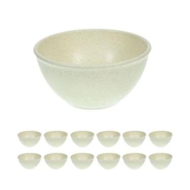 Imagem de 12UN TIGELA 300ml BOWL CUMBUCA VASILHA SOPA CALDO BEGE - Evo