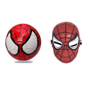 Imagem de Kit Bola de Futebol + Mascara Homem Aranha - Toys