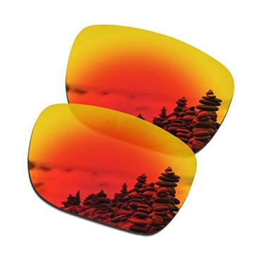 Imagem de SmartVLT Lentes de reposição masculinas para óculos de sol Oakley Holbrook XL OO9417 - 12 opções, Vermelho fogo, Tamanho �nico