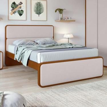 Imagem de Cama Casal Queen 160cm Loop Frassino/Bege