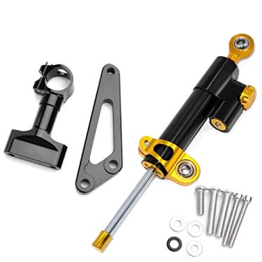 Imagem de HEPUP Direção de amortecedor de motocicleta para CB600F Hornet CB 600 F Controle de segurança estabilizador com suporte de montagem (modelo 4)