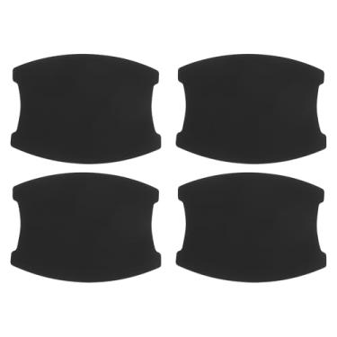 Imagem de INFINAUTO Protetor contra arranhões para maçaneta de porta de carro, 68 x 85 mm, película protetora preta, 4 peças