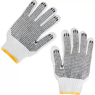 Imagem de Luva Malha Trico Melfi Pigmentada Branca - Kit C/12 Pares, Branco, Sem
