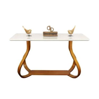 Imagem de Aparador Cebola Com Tampo Em Laca Vidro 120cm Branco