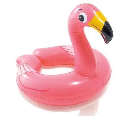Imagem de Boia Inflável Infantil, Boia Redonda de Cintura Animais Divertidos Intex 59220