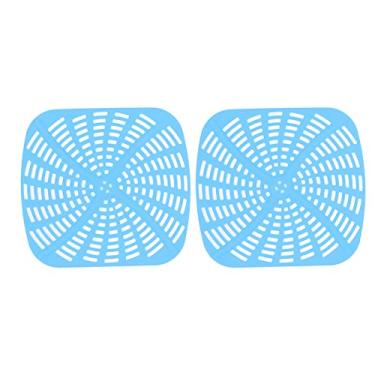 Imagem de GRCFUMO 2 peças de forro de silicone para fritadeira, tapete de silicone reutilizável, acessórios de fritadeira de ar limpo fácil antiaderente para fritadeira Foodi AG301 (Blue)