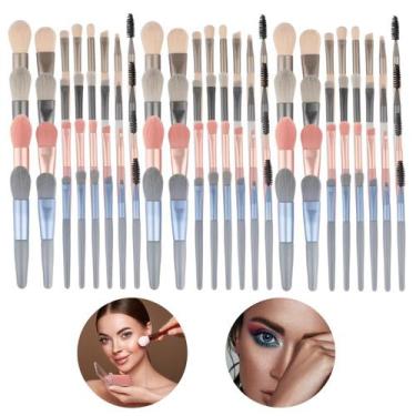 Imagem de 12 Kit Com 8 Peças De Pincéis De Maquiagem Cada Mini Para Necessaire -