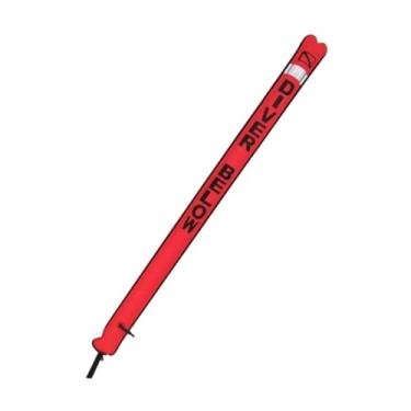 Imagem de Colaxi Marcador de superfície Bóia inflável Tubo de sinal inflável fornece engrenagem de alta visibilidade para homens esportivos ao ar livre homens homens, Vermelho