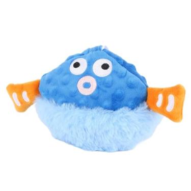 Imagem de Brinquedo de pelúcia para cães removível lavável macio interativo capa de brinquedo de pelúcia para animais de estimação, adequado para cães e gatos, material de pelúcia (azul)