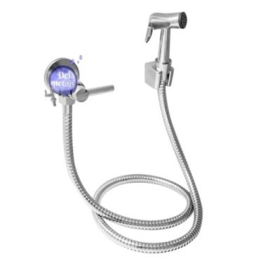 Imagem de Ducha Higiênica Metal Gatilho Mangueira 1,20 Mt Sem Registro Cor:croma