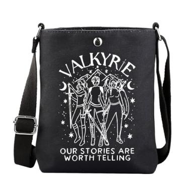 Imagem de MAOFAED Valkyrie Gift, Velaris Gift, Valkyrie Our Stories Are Worth Telling Bolsa tiracolo para amantes de livros, História que vale a pena contar