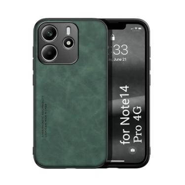 Imagem de Kepuch Silklike Capa para Redmi Note 14 Pro 4G - Case Placa de Metal Embutida - Verde