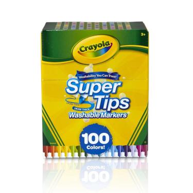 Imagem de Conjunto de marcadores Crayola Super Tips 100 laváveis de ponta fina