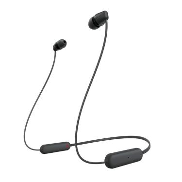 Imagem de Fones de ouvido sem fio Sony WI-C100 Bluetooth com microfone preto