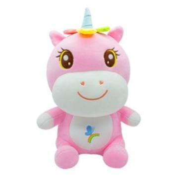 Imagem de Pelúcia Fofa de unicórnio Pequeno Rosa presente - Toy King