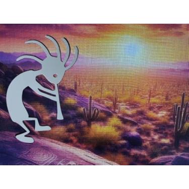 Imagem de DCentral® Kokopelli Ímãs de tela de segurança de vinil flexível: dupla face. Branco-mais fácil de ver dia e noite. Decorativo. Ajuda a parar de entrar nas telas, para não retráteis, tamanho L 9,5 cm x