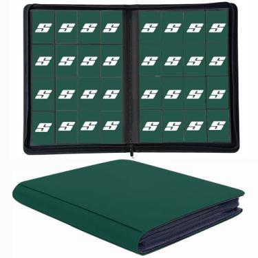 Imagem de 1000+ Pockets Trading Card Binder, 16 Pocket Ringless Side Loading Card Holder Album, Trading Card Album Fit for YuGiOh, MTG, TCG, Game Cards, Sports Cards, Business Cards (Green)