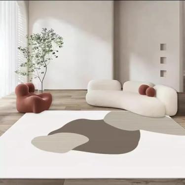 Imagem de Tapete para sala de estar, mesa de centro luxuosa, tapete preto e branco, moderno e minimalista, cobertor de cabeceira para quarto (100 x 150 cm (3,3 x 4,9 pés/X-SJR 15)