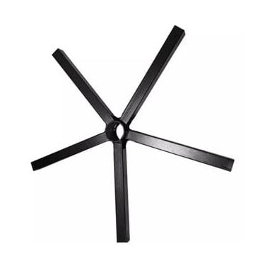 Imagem de Base Estrela para Cadeira Secretária, 5 Pontas, Preta, Sem Capa e Sem Rodízio