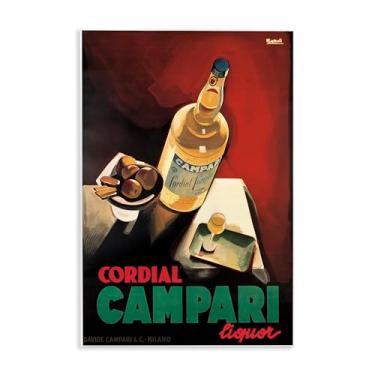 Imagem de Stupell Industries Arte de placa de parede de vinho Campari vintage, design por Marcus Jules, 25 x 38 cm
