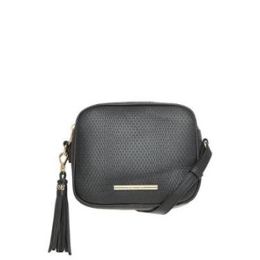 Imagem de Bolsa Feminina Rafitthy Transversal Pequena Tressê Preto-Feminino