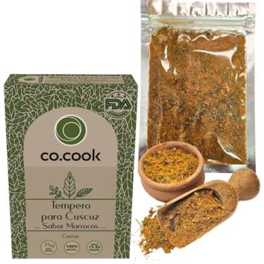 Imagem de CoCook Tempero 100% Natural Cuscuz Sabor Marrocos 75g, Harmoniza com carnes e legumes, Zero Glúten, Zero Lactose, Zero Conservantes, Zero Corantes, Zero Sódio - Rende até 30 porções