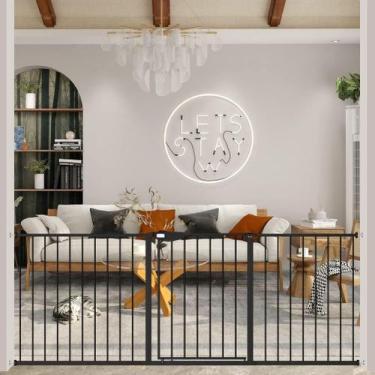 Imagem de Fechadura tripla Baby Gate DEARBB 31-86" extra larga preta