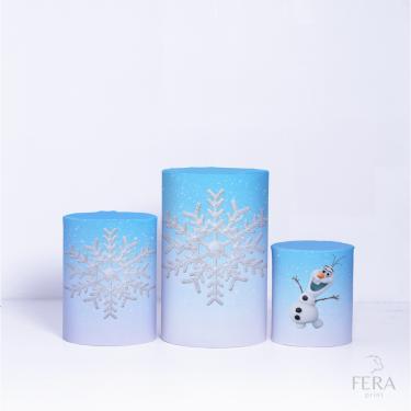 Imagem de Trio de Capa Cilindro para Festa Infantil Veste Fácil C/elástico Frozen