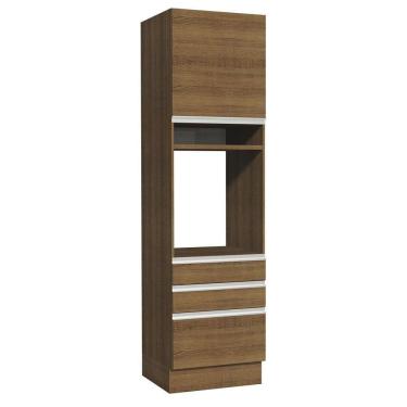 Imagem de Torre Quente Glamy 60cm 1 Porta 3 Gavetas Rustic Madesa
