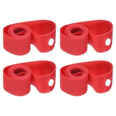 Imagem de HARFINGTON 4 tiras de aro de bicicleta 30,5 cm x 20 mm PVC forro de pneu de bicicleta fita de aro de roda de bicicleta fita de tubo interno antiarranhões protetor de almofada protetora para Road MTB