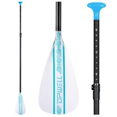 Imagem de UPWELL Acessórios de remo de 3 peças - Paddle Board Paddle Paddle Paddle, ajustável, caiaque, prancha inflável de stand up paddle branco